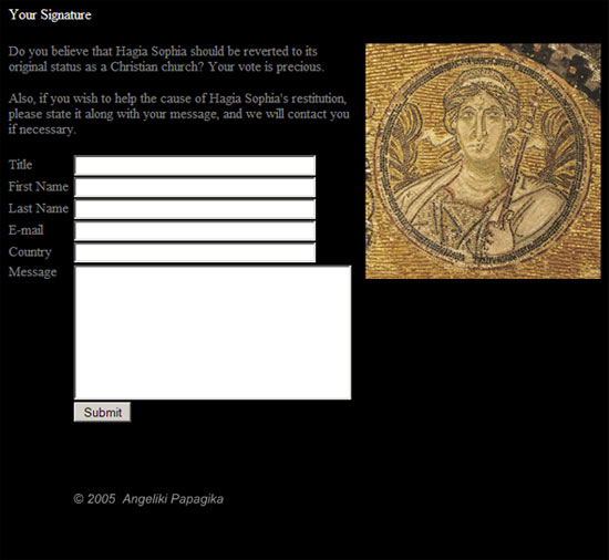 Website for Petition